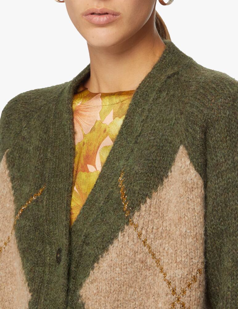 Momonì Alpaca blend cardigan Olivet - picture 5 Momonì Alpaca blend cardigan Olivet - picture 5