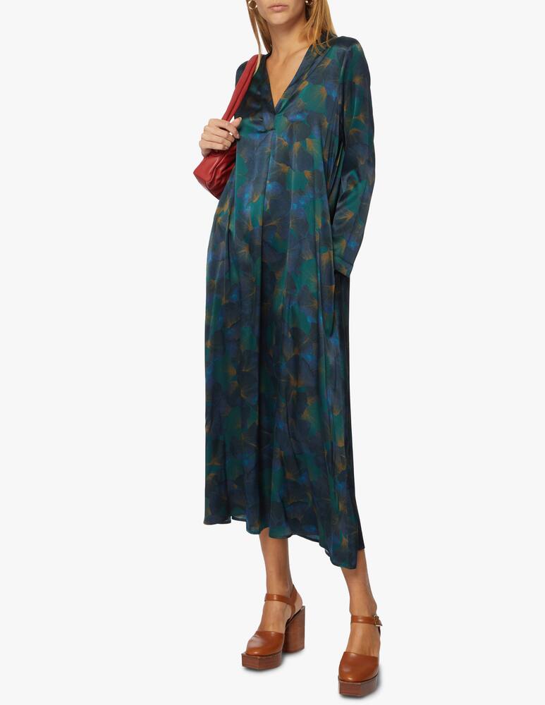 rinascente Momonì Silk blend long dress Biarritz