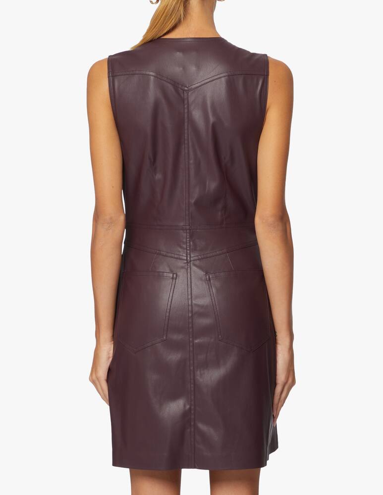 rinascente Attic and Barn Mini dress in similpelle Brass