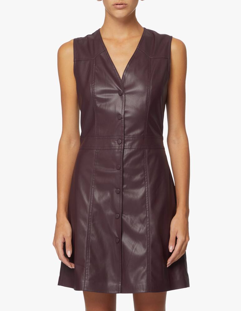 rinascente Attic and Barn Mini dress in similpelle Brass