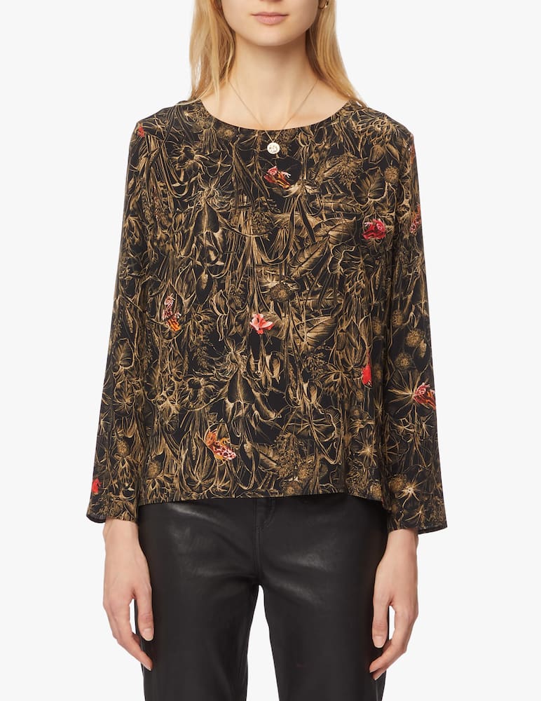 rinascente Momonì Silk crewneck blouse Balena