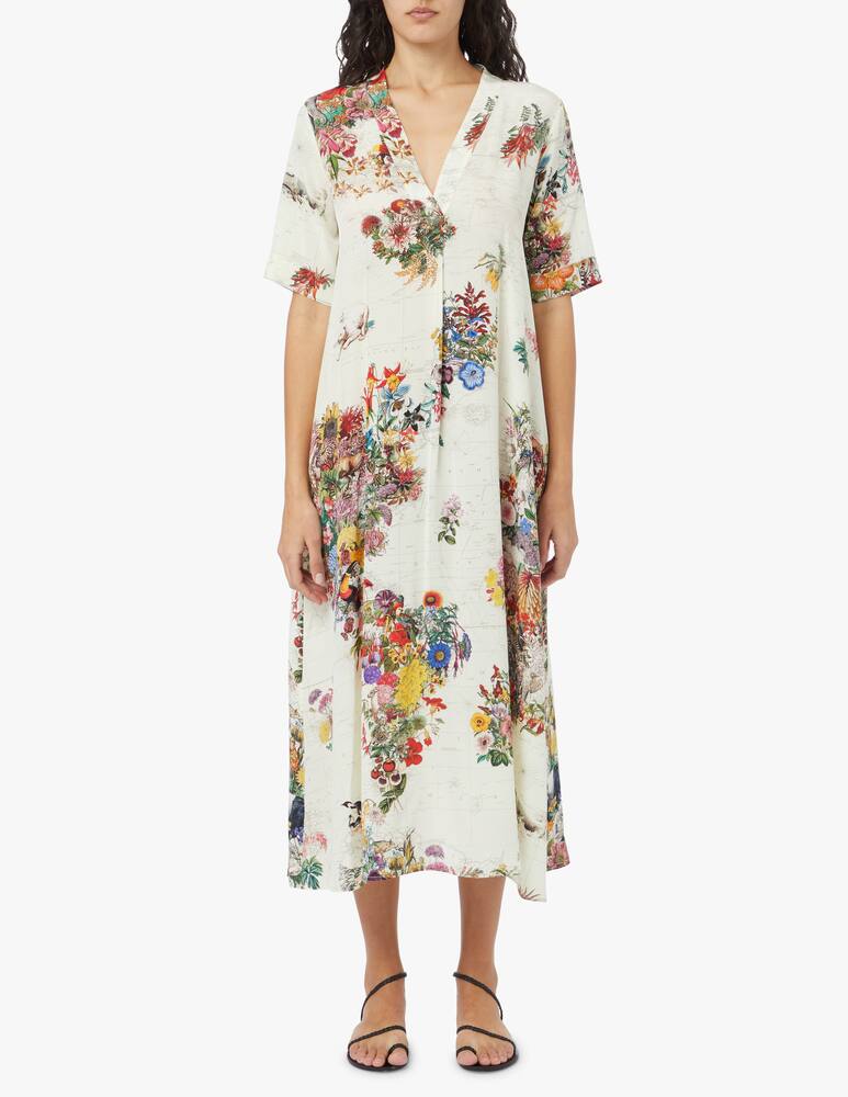 rinascente Momonì Vestito Altamura in seta - bianco