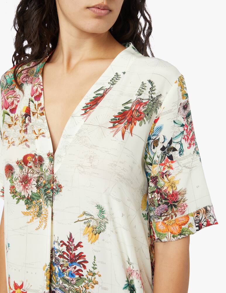 rinascente Momonì Vestito Altamura in seta - bianco