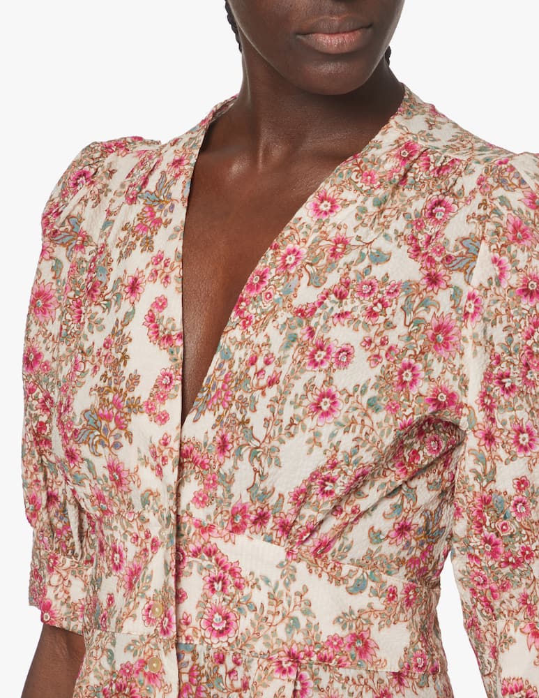 rinascente Momonì Vestito Lousiana in cotone - beige