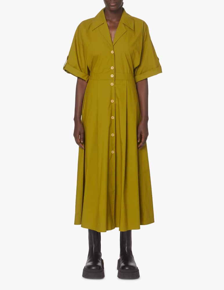 rinascente Momonì Indiana cotton dress - olive
