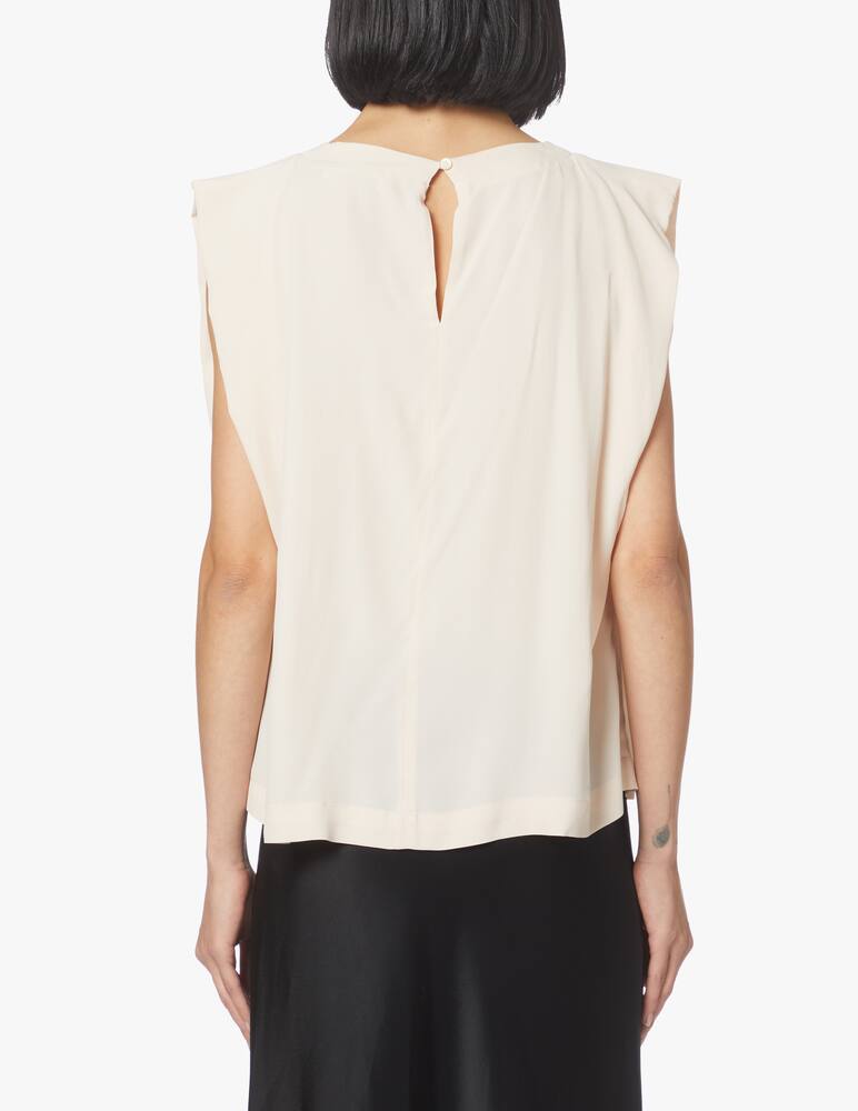 rinascente Momonì Enna silk blend top - white
