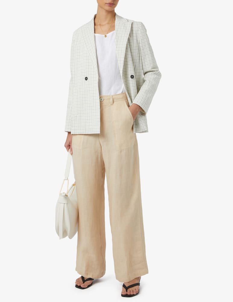 Momonì Pantalone Deitra in tela di lino washed - immagine 2 Momonì Pantalone Deitra in tela di lino washed - immagine 2