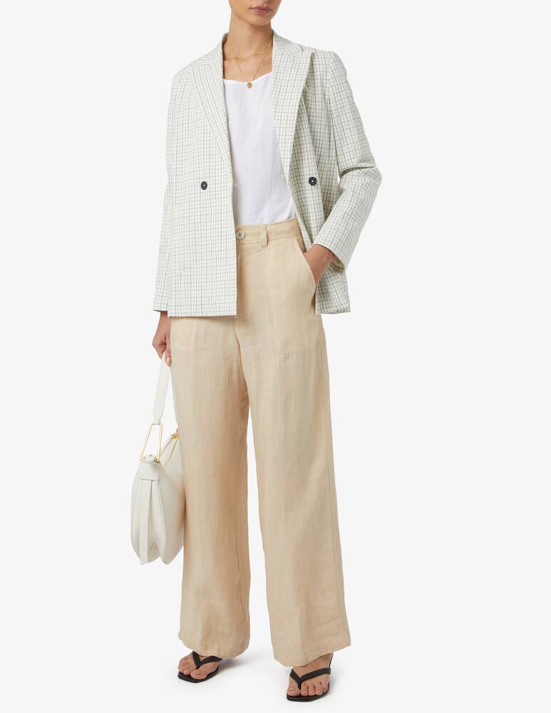 rinascente Momonì Pantalone Deitra in tela di lino washed