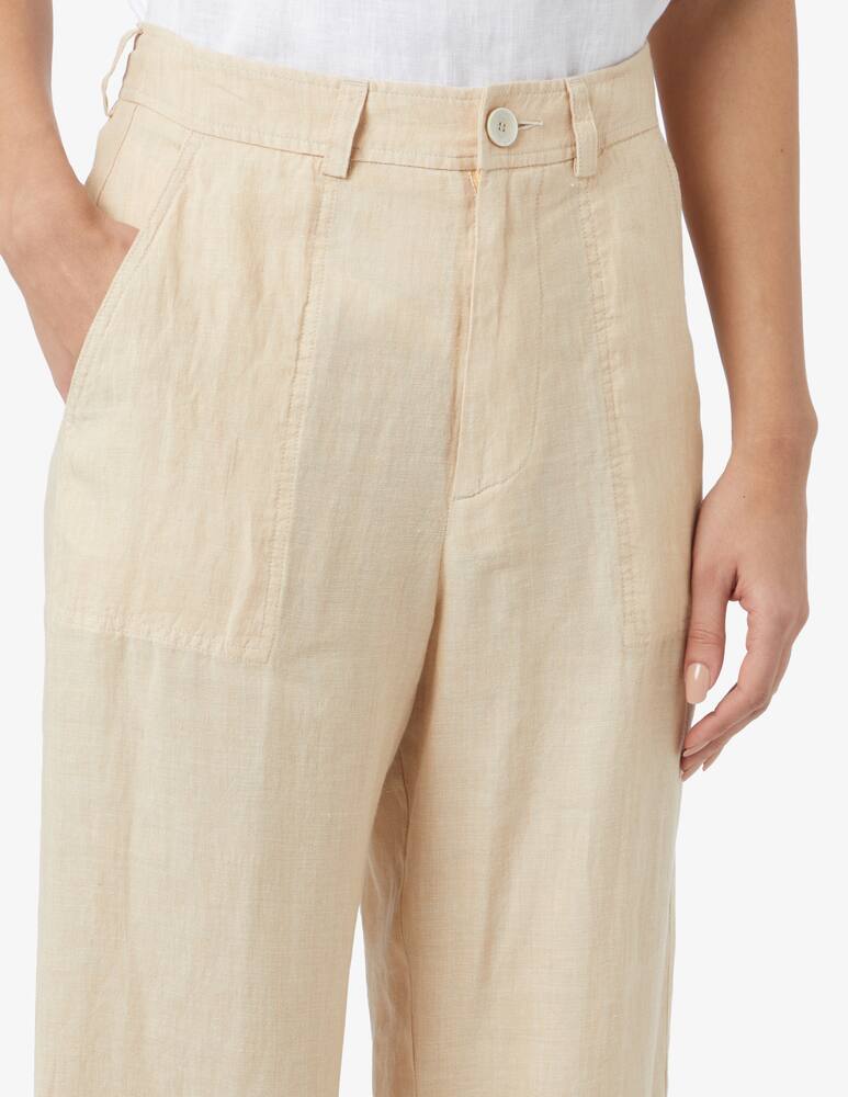 rinascente Momonì Pantalone Deitra in tela di lino washed