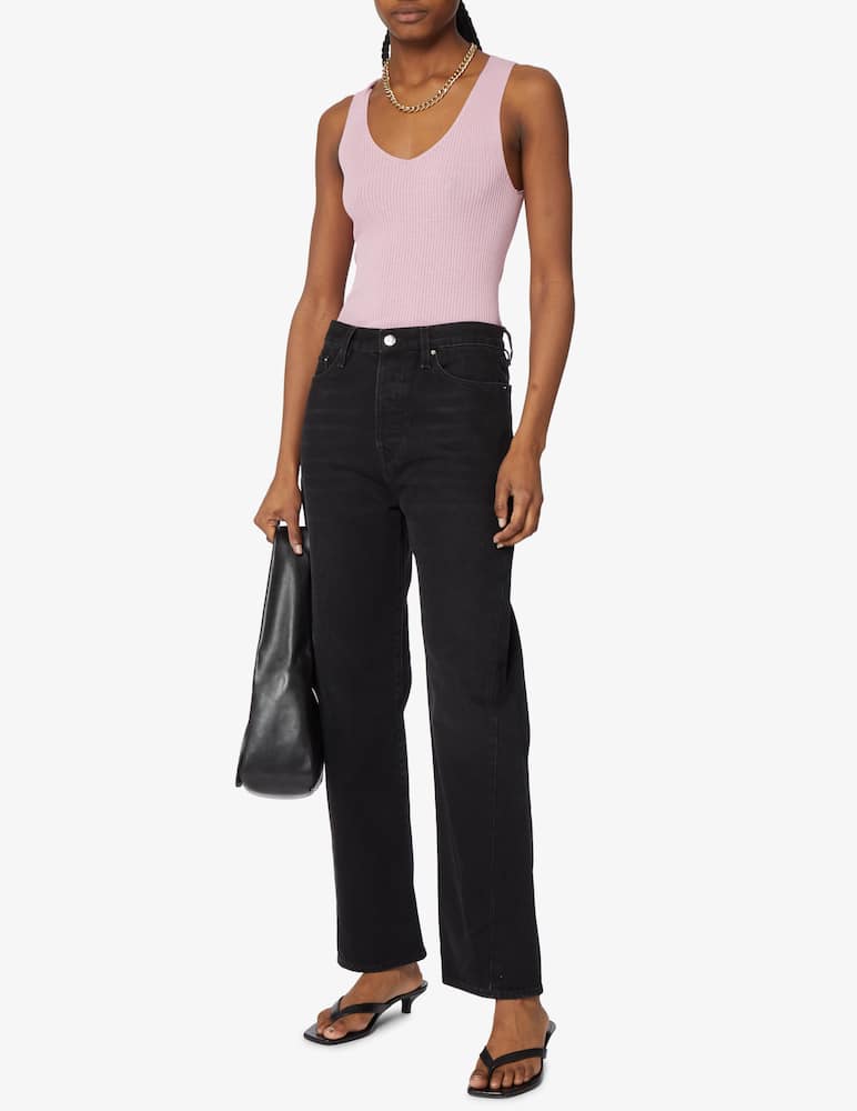 rinascente Attic and Barn Silver ribbed top