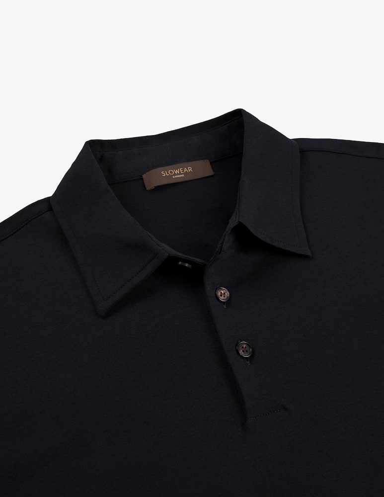 Slowear Slim fit cotton silk polo shirt - picture 2 Slowear Slim fit cotton silk polo shirt - picture 2