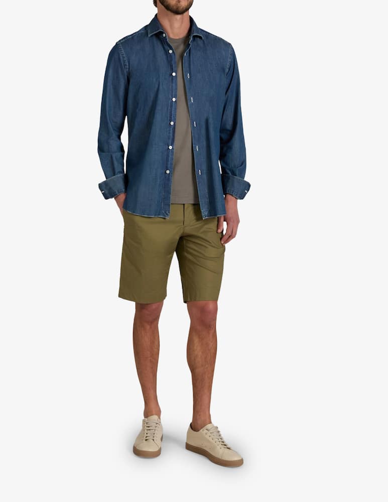 Slowear Slim fit poplin bermuda shorts - picture 2 Slowear Slim fit poplin bermuda shorts - picture 2