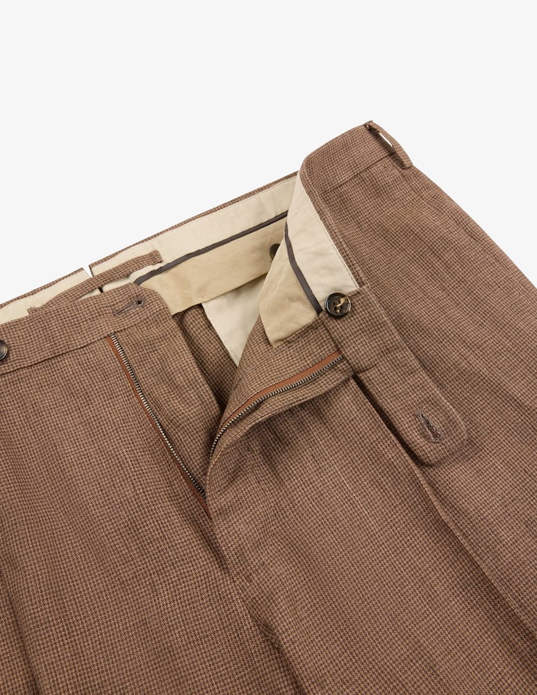 rinascente Slowear Patterned linen trousers