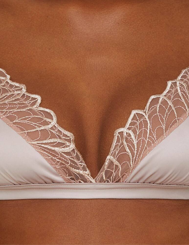 rinascente Chitè Reggiseno in raso e tulle ricamato Boho - rosa