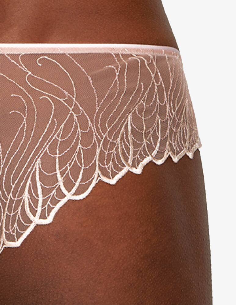 rinascente Chitè Luce satin and embroidered tulle brazilian underwear - pink