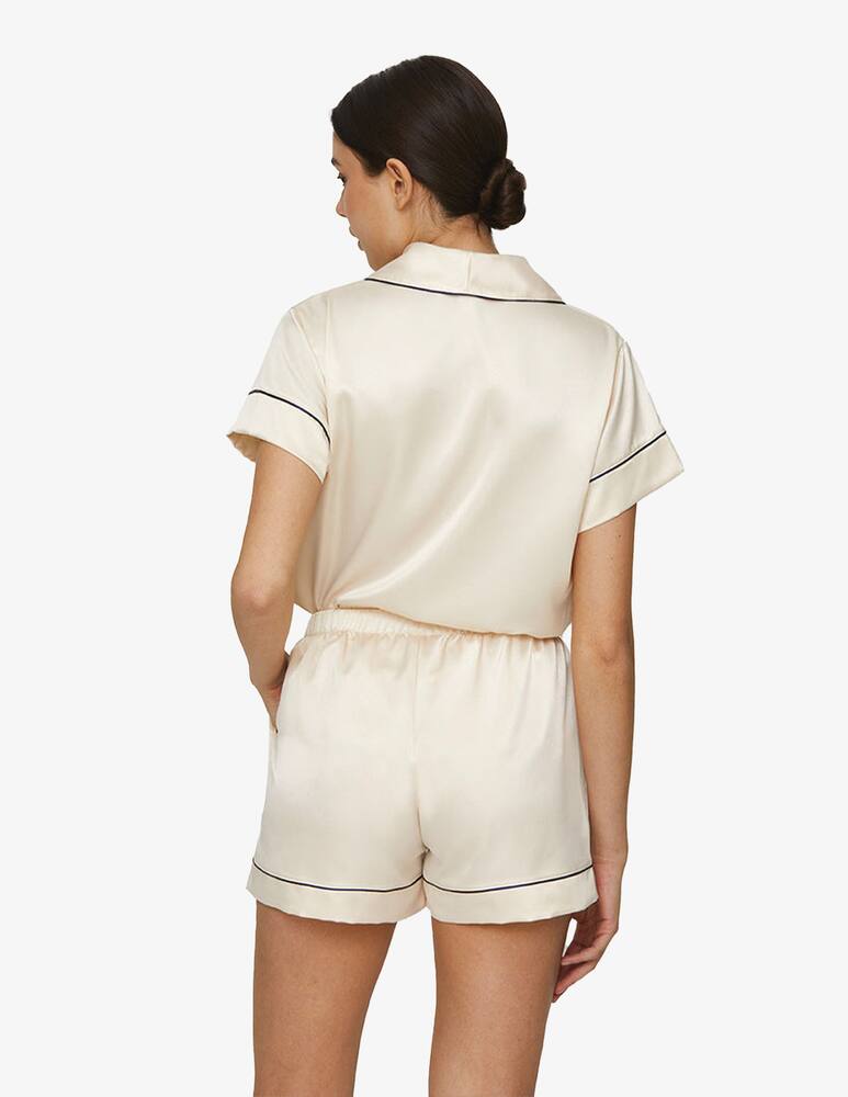 rinascente Chitè Pantaloncini in raso con bottoncini - bianco