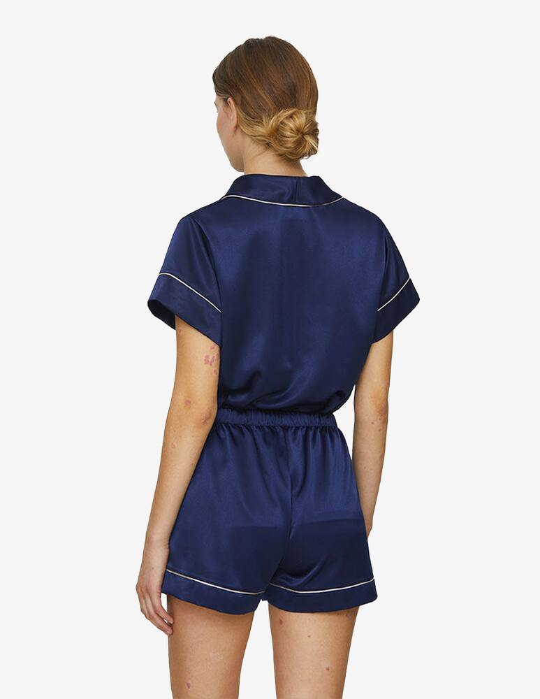 rinascente Chitè Buttoned pajamas satin shorts - blue