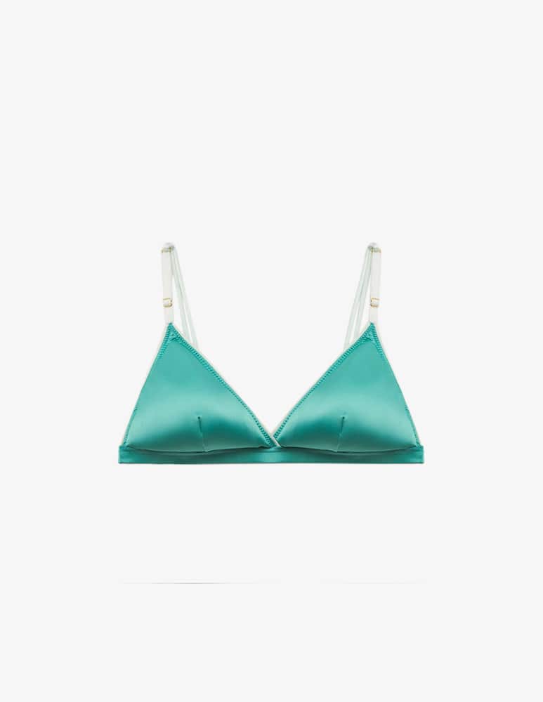 rinascente Chitè Lolita satin  bra - green