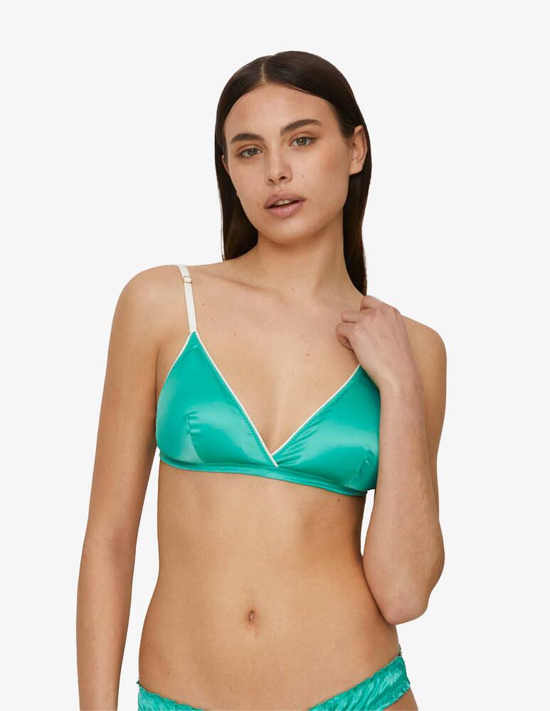 rinascente Chitè Lolita satin  bra - green