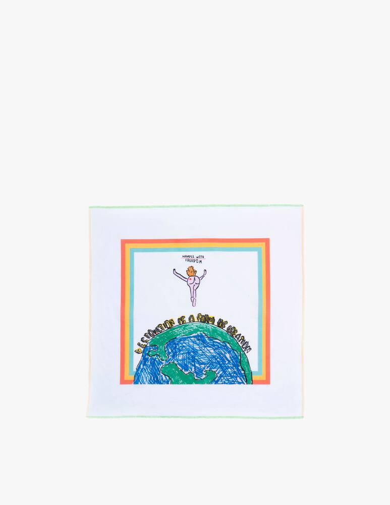rinascente Handle With Freedom Bandana World - white