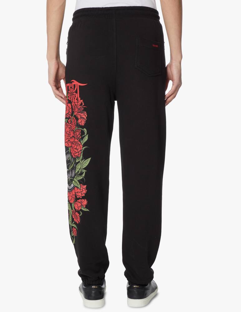 rinascente Dolly Noire Pantalone felpa teschio stampa grande - nero