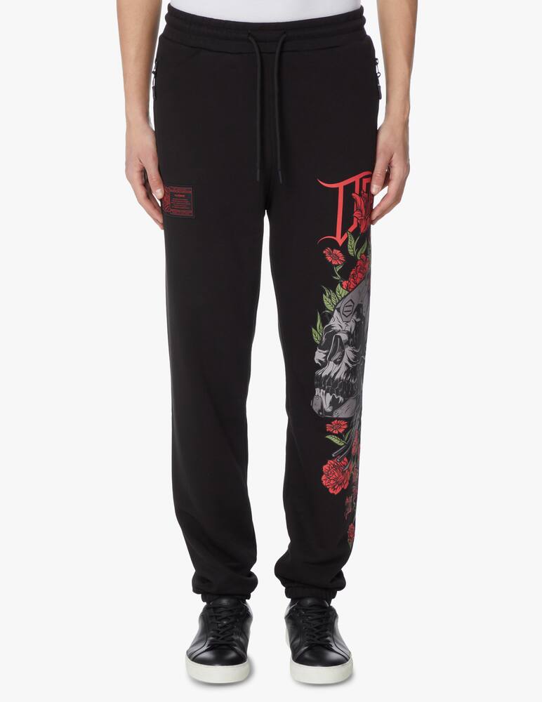 rinascente Dolly Noire Pantalone felpa teschio stampa grande - nero