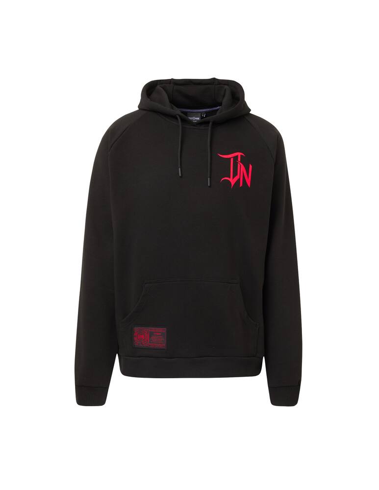 rinascente Dolly Noire Felpa con cappuccio stampa teschio retro - nero