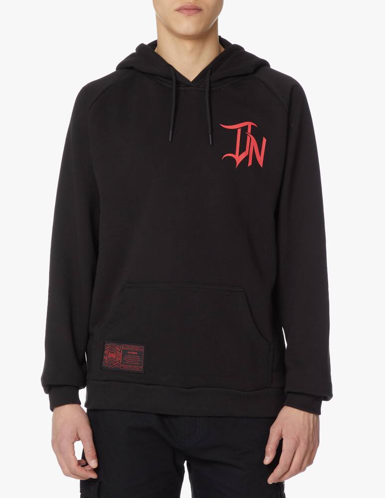 rinascente Dolly Noire Felpa con cappuccio stampa teschio retro - nero