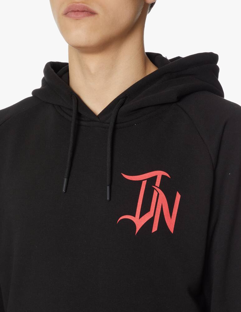 rinascente Dolly Noire Felpa con cappuccio stampa teschio retro - nero