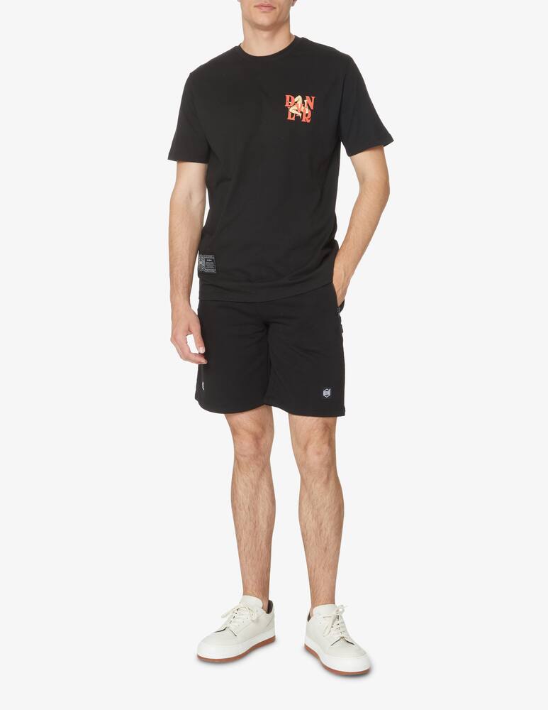 Dolly Noire Embroidery writing sweatshort - black - picture 1 Dolly Noire Embroidery writing sweatshort - black - picture 1