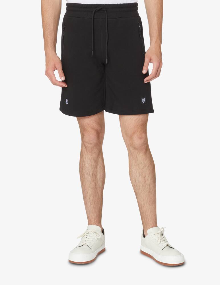 rinascente Dolly Noire Bermuda in felpa ricamo writing - nero