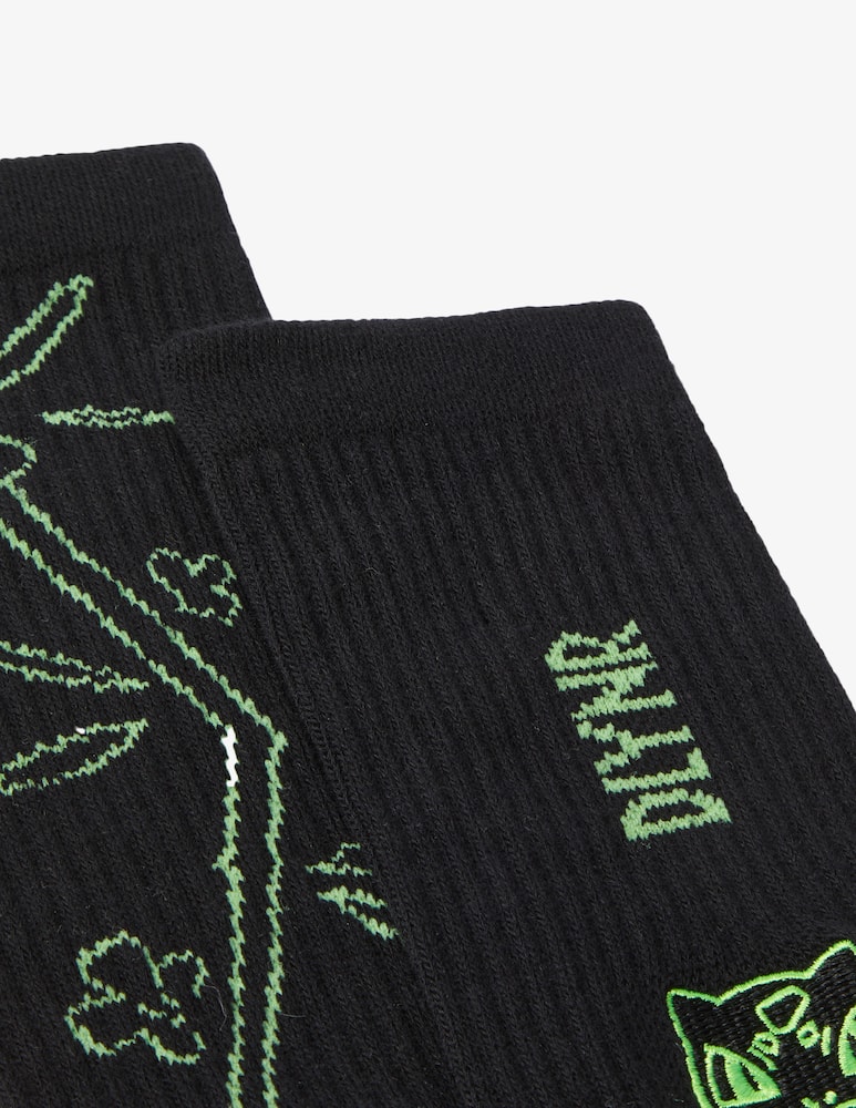 rinascente Dolly Noire Venusaur embroidery socks - Black