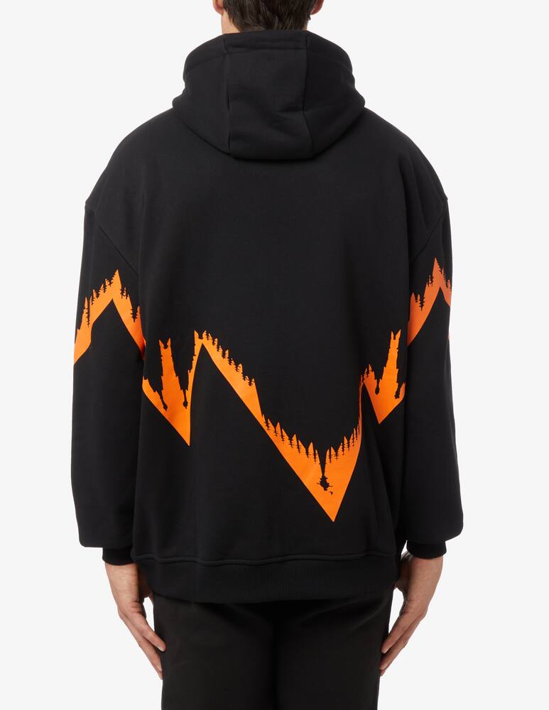 rinascente Dolly Noire Felpa con cappuccio bench outline - Nero