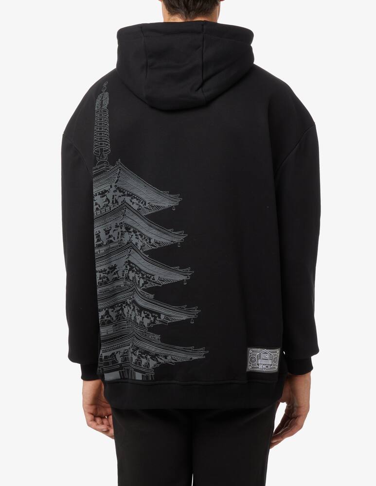 rinascente Dolly Noire Felpa oversize con cappuccio bench padoga - Nero