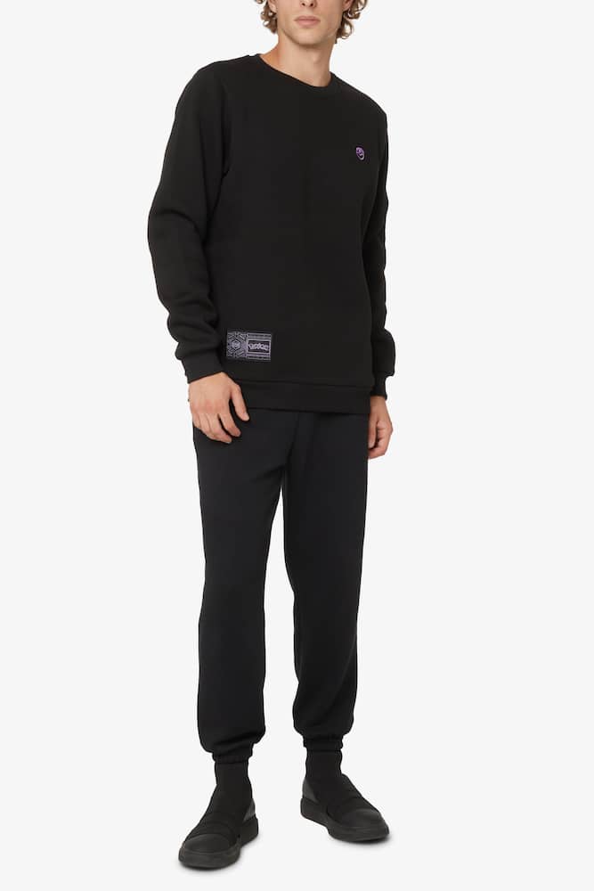 rinascente Dolly Noire Mew two embroided crewneck sweatshirt - Black