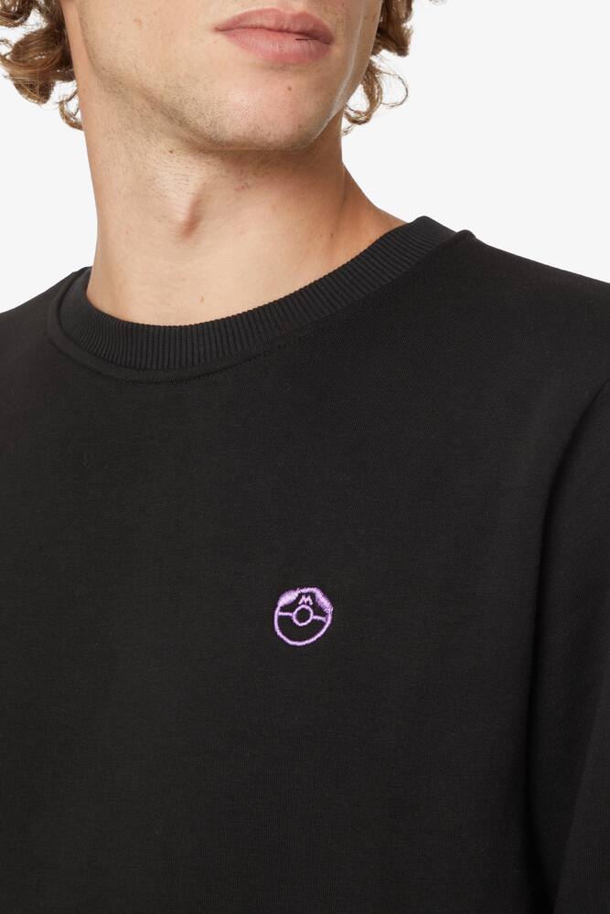 rinascente Dolly Noire Mew two embroided crewneck sweatshirt - Black