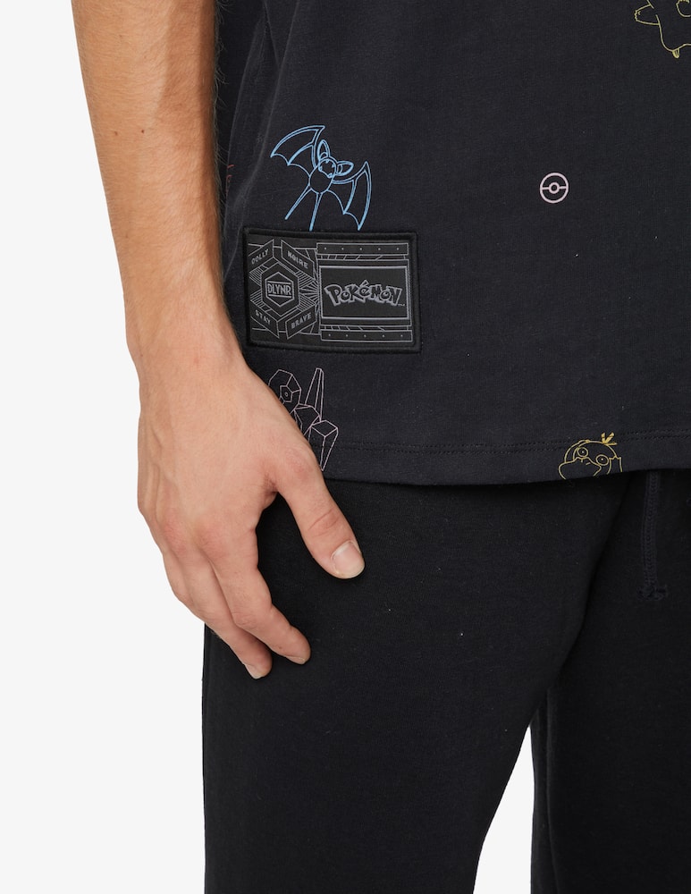 rinascente Dolly Noire Maglietta con logo pokemon - Nero