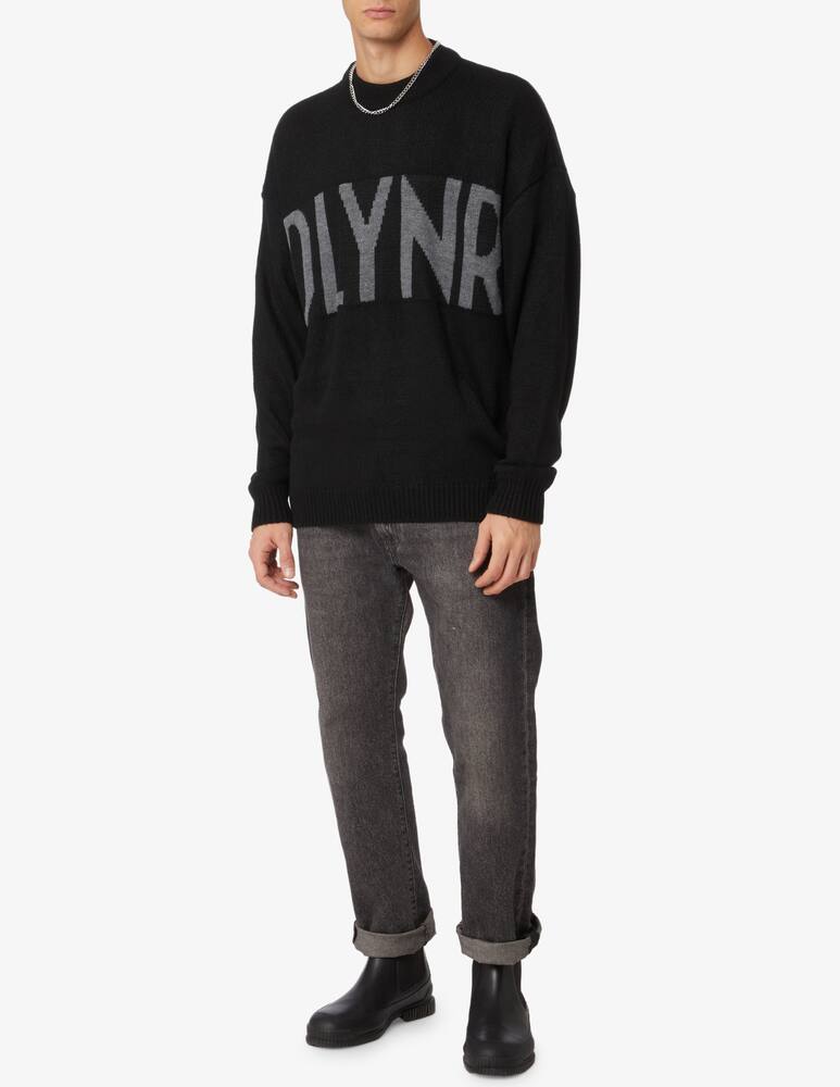 rinascente Dolly Noire Maglia girocollo in misto lana con logo - Nero