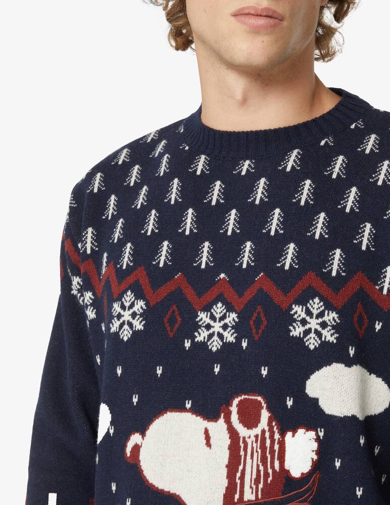 rinascente In The Box Maglia girocollo snoopy ski misto lana cashmere - Blu