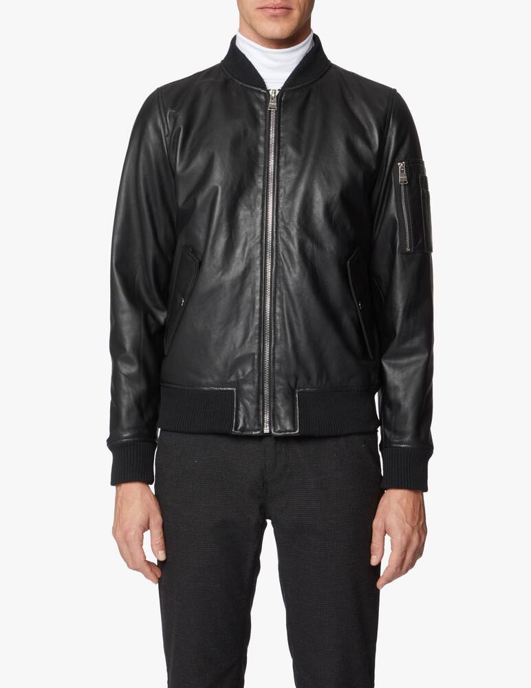 rinascente Trussardi Padded shiny leather bomber