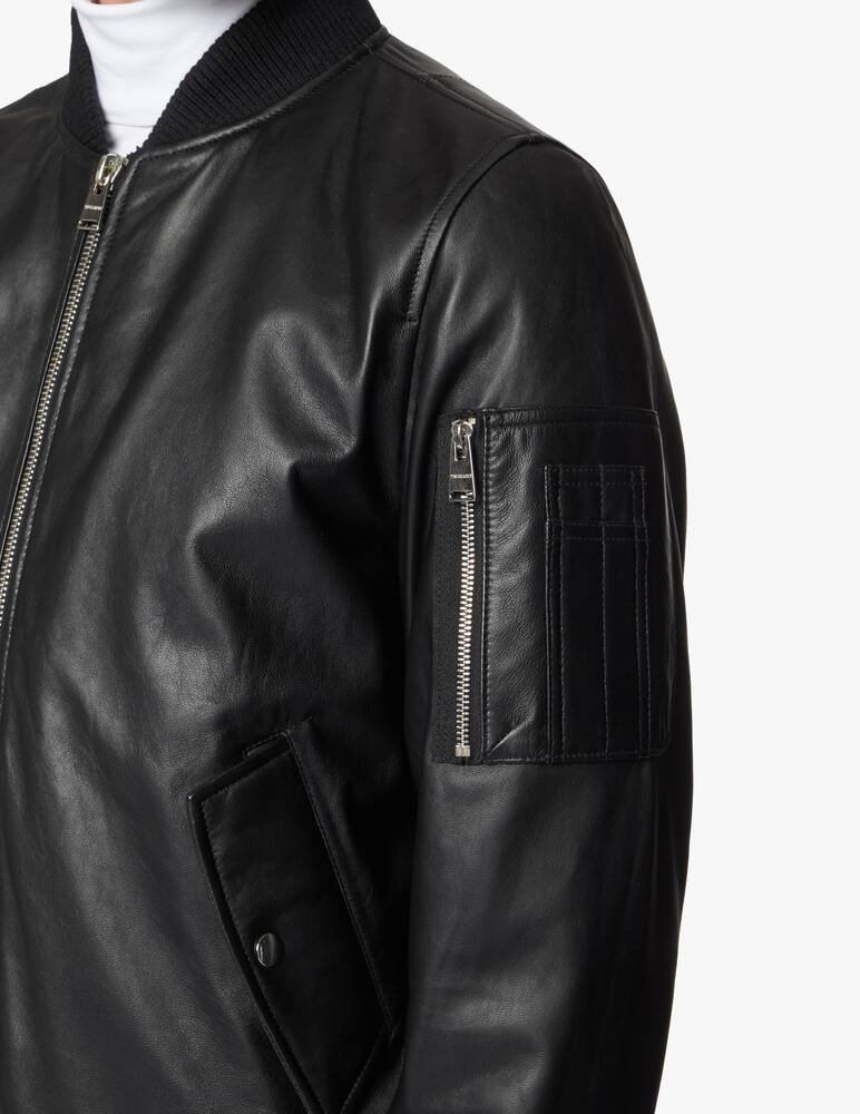 rinascente Trussardi Padded shiny leather bomber
