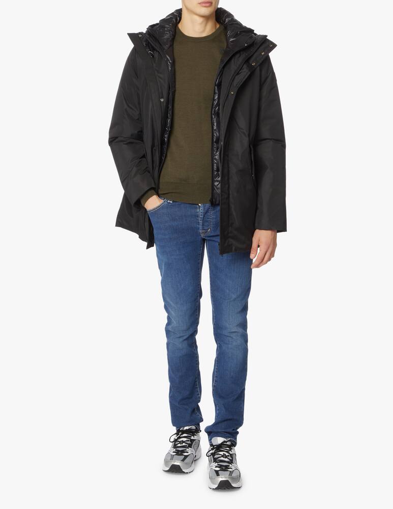 rinascente Trussardi Padded nylon waterproof long jacket