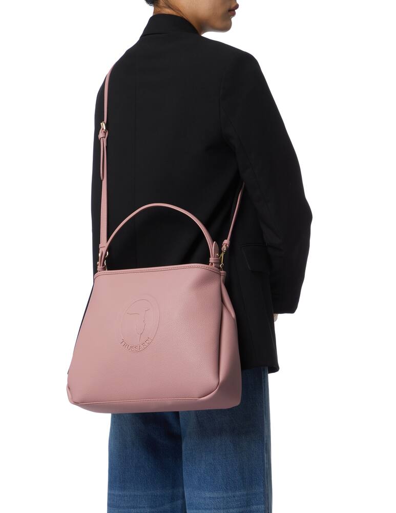 rinascente Trussardi Borsa shopper media Iris - rosa