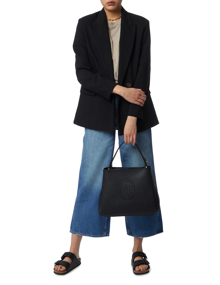 rinascente Trussardi Iris tote bag medium - black