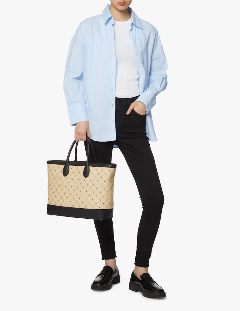 rinascente Trussardi Borsa shopper con monogramma Clavel - beige