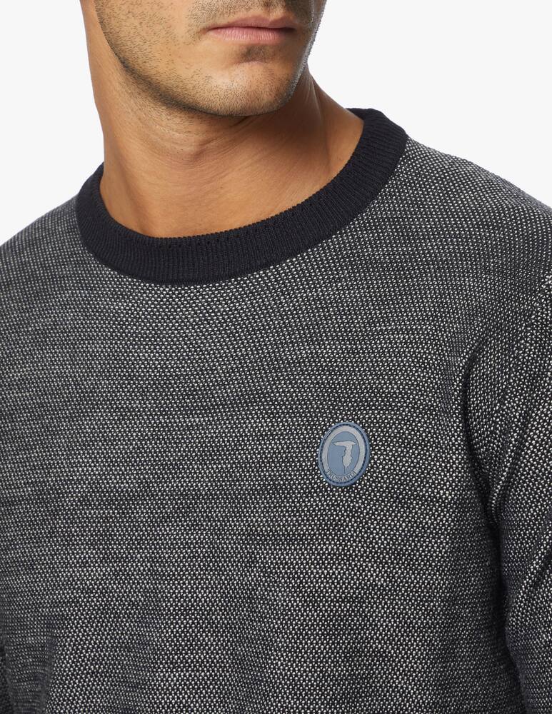 rinascente Trussardi Wool blend regular roundneck sweater