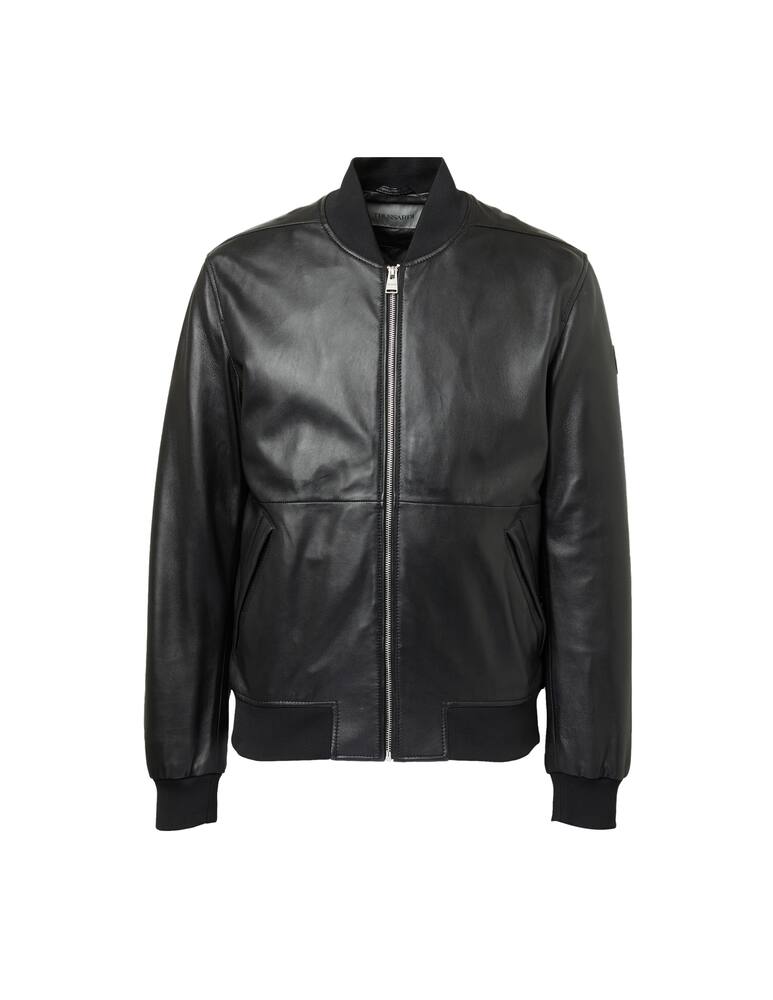 rinascente Trussardi Leather bomber jacket - black