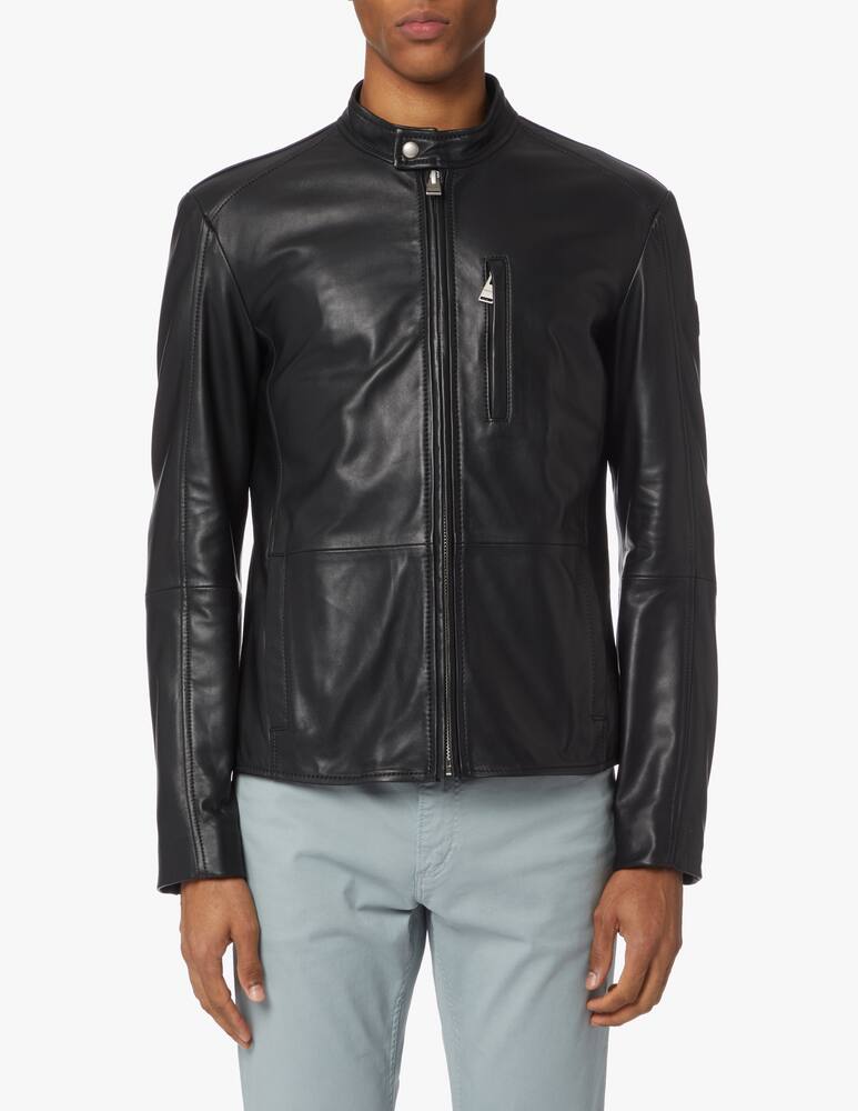 Trussardi Leather biker jacket - black - picture 1 Trussardi Leather biker jacket - black - picture 1