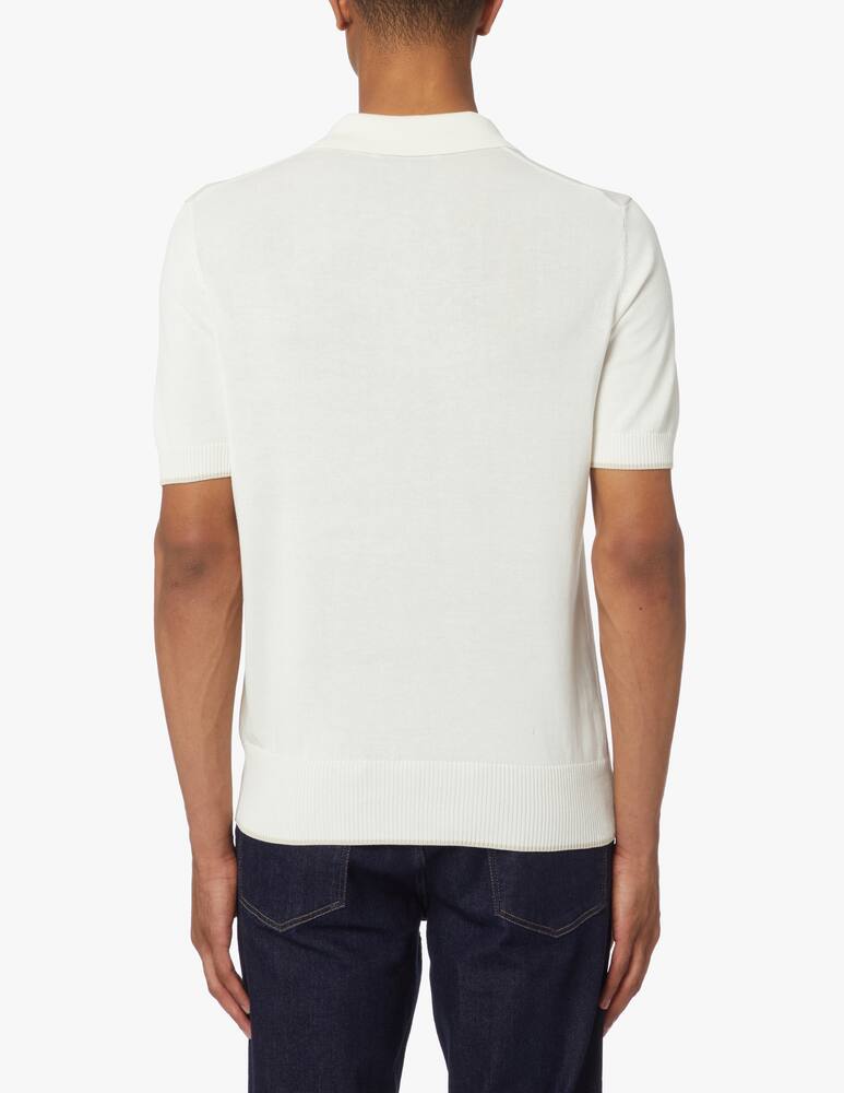 rinascente Trussardi Cotton silk knitted polo - white