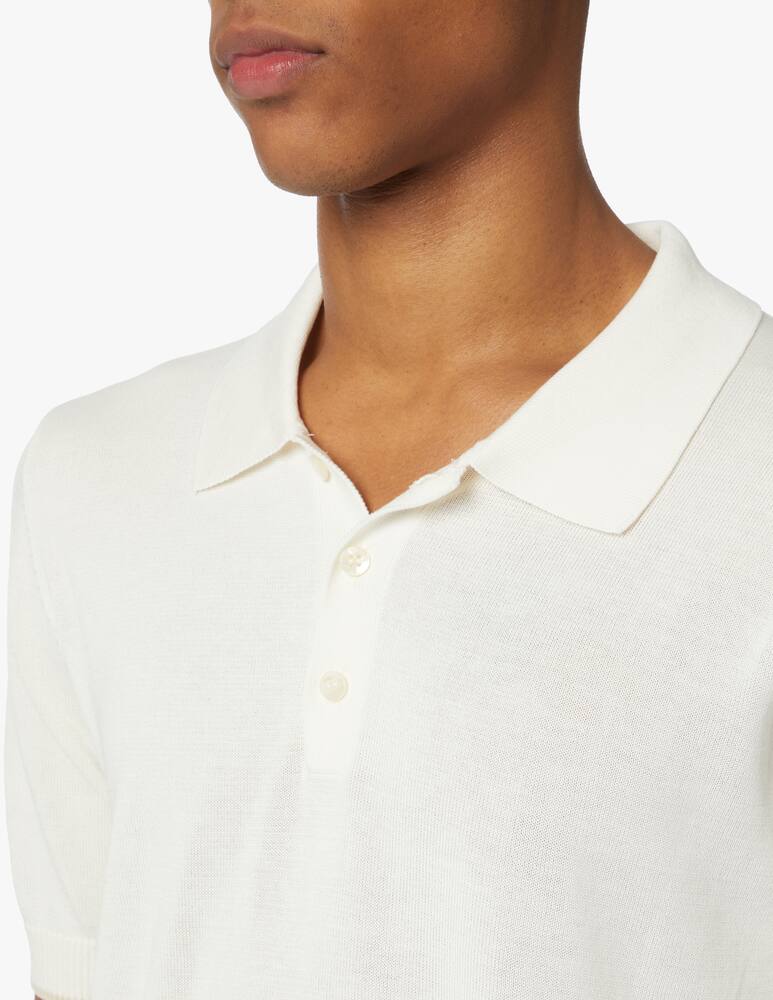 rinascente Trussardi Cotton silk knitted polo - white